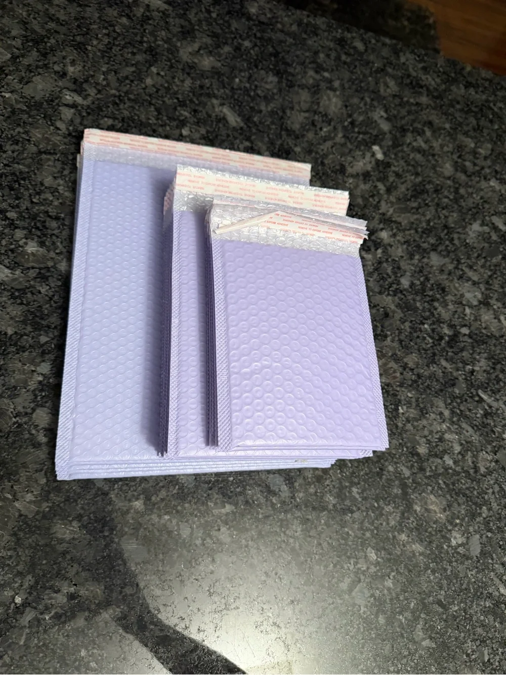 Bundle of 20 Bubble Mailers Lavender Purple Protective Packaging Various Sizes